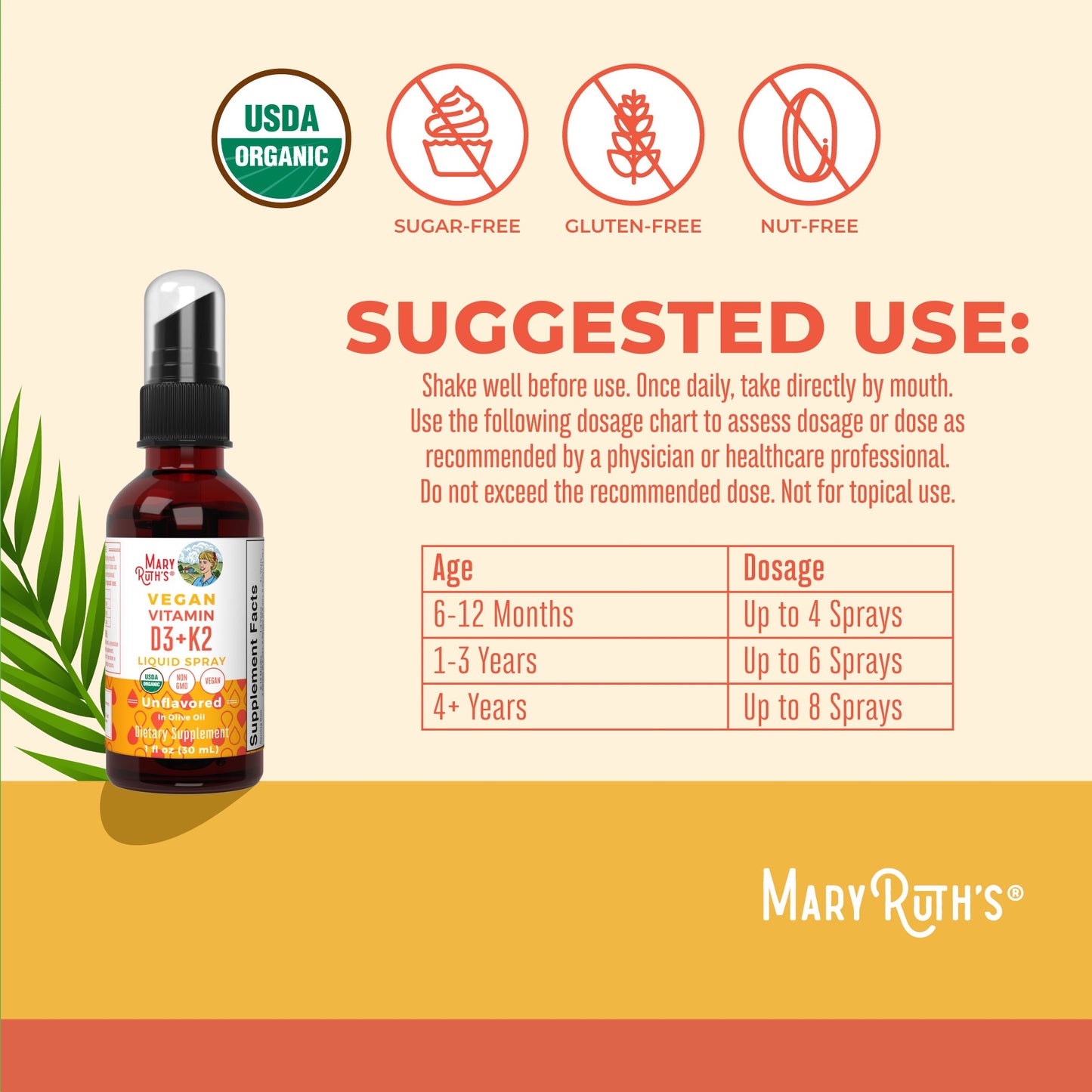 Organic D3 + K2 Spray