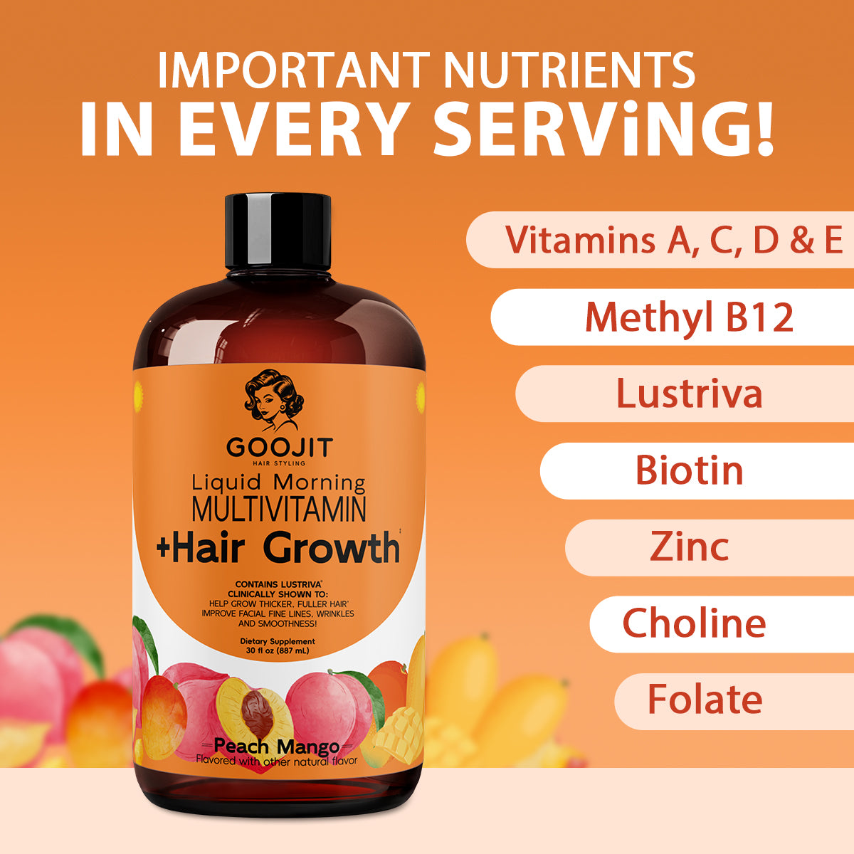 Liquid Morning Multivitamin + Hair Growth