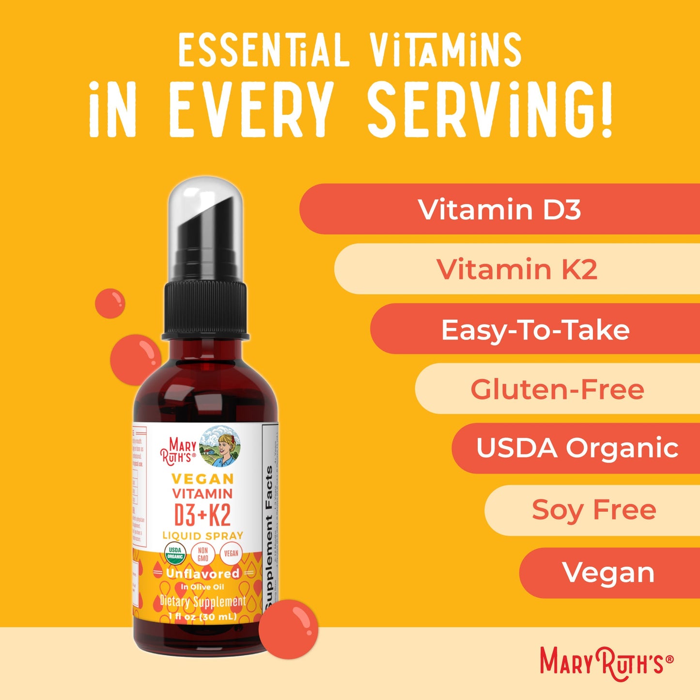 Organic D3 + K2 Spray