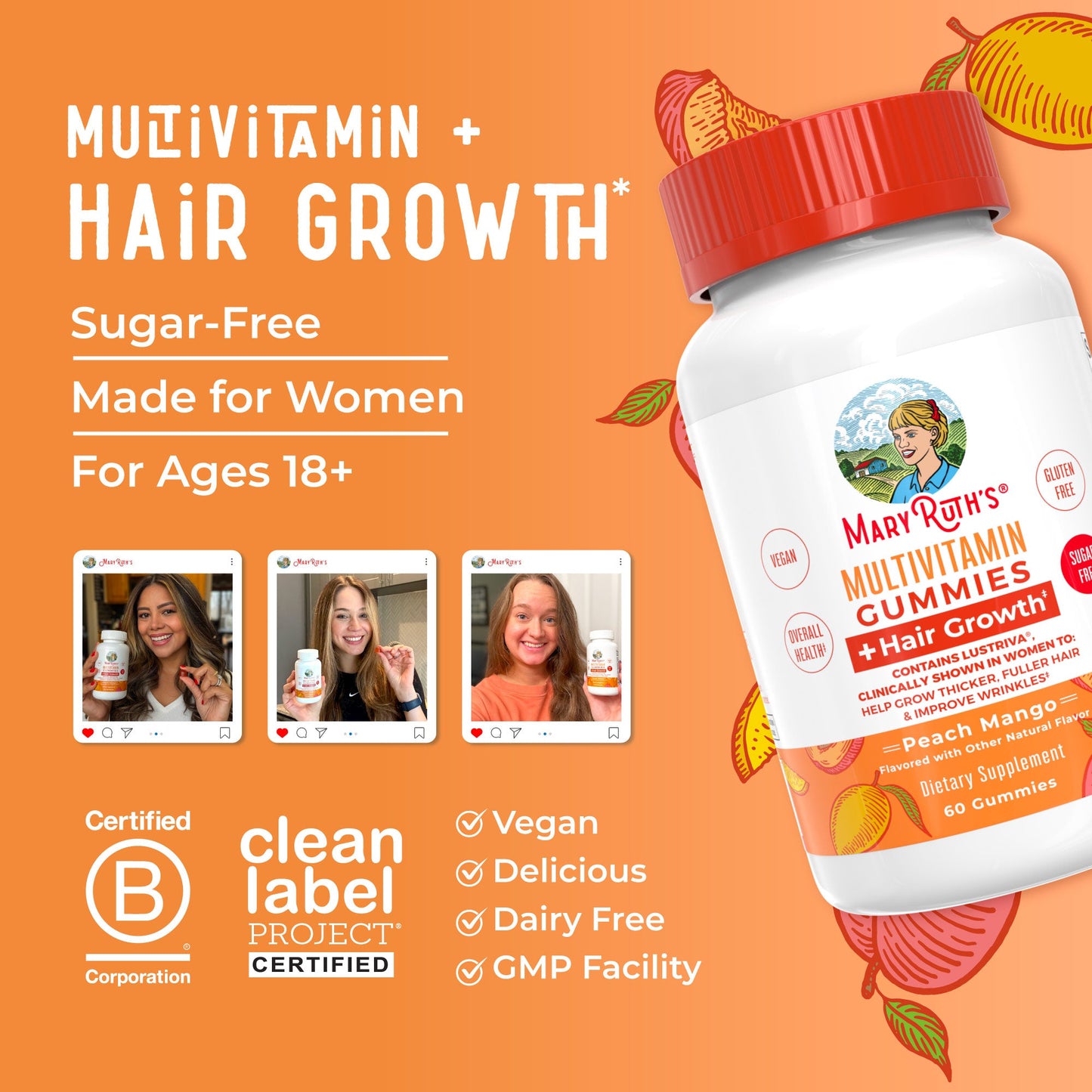 Multivitamin + Hair Growth Gummies